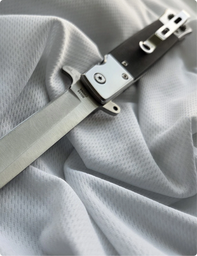 SZCO Silver G10 Stiletto Knife – 4.75 Inches