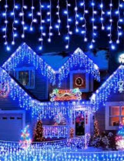 LED Curtain Lights in White, Blue, Warm & Multicolor
