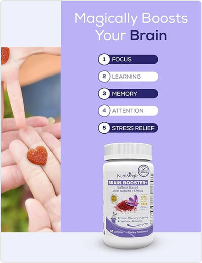 NutriMagic Kids Brain Booster with Saffron + Multivitamin