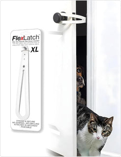 Cat Door Holder Latch – Keep Dogs Out, Let Cats Pass – FlexLatch Fit