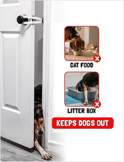 Cat Door Holder Latch – Keep Dogs Out, Let Cats Pass – FlexLatch Fit