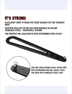 Cat Door Holder Latch – Keep Dogs Out, Let Cats Pass – FlexLatch Fit