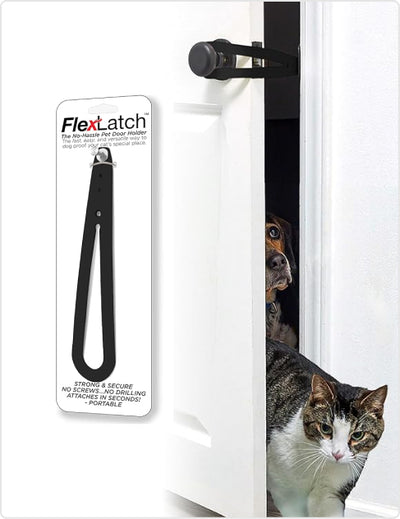 Cat Door Holder Latch – Keep Dogs Out, Let Cats Pass – FlexLatch Fit