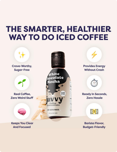 Javvy Cold Brew Coffee Concentrate – White Chocolate Mocha - 35 Serving