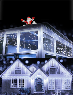 LED Curtain Lights in White, Blue, Warm & Multicolor